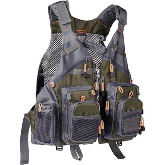 Strap Fishing Vest Adjustable for Men and Women, for Fly Bass Fishing - Picture 7 of 7